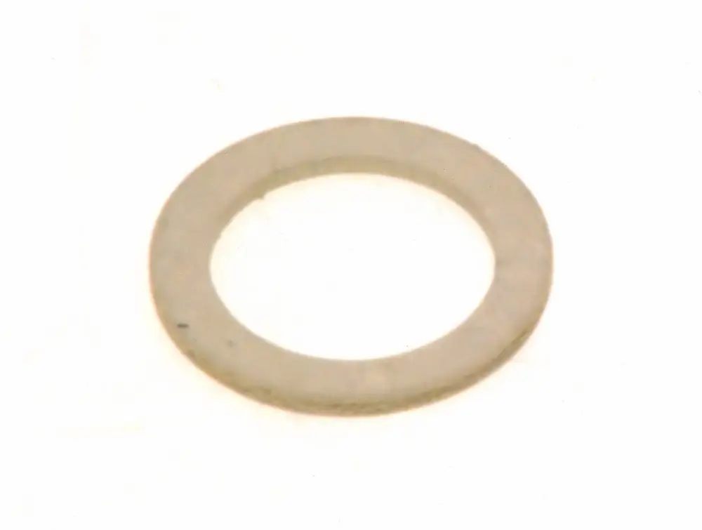 Graue Dichtung mit kreisförmigem Querschnitt, flach und ringförmig, auf hellem Hintergrund. Das Produkt ist von Bosch.